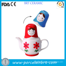 Wholesale Beauty Girl Design Japan Teapot with Cup